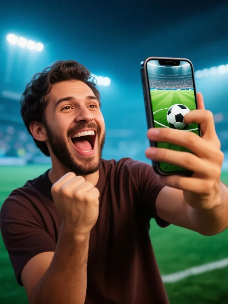 球迷观看手机足球直播